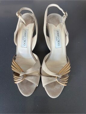 Jimmy Choo Suede Slingback Sandals Size 38.5
